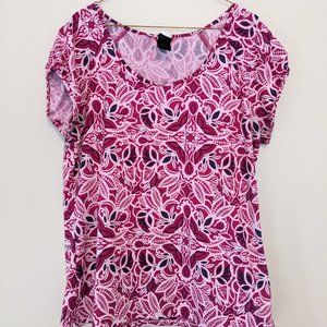 The North Face Floral Pink short sleeve top Women XL